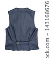 Men's vest on a white background. Back side. 143168676