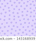 Puffy heart pattern seamless background with a light purple background 143168939