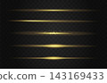Golden Line Flare - A set of golden line-shaped flare and light vector effects. 143169433
