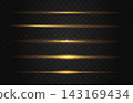 Golden Line Flare - A set of golden line-shaped flare and light vector effects. 143169434