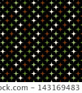 Retro Christmas geometric star and petal seamless pattern 143169483