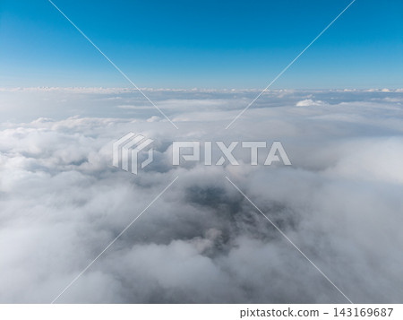 Expansive Cloudscape and Blue Sky Over Wonosari Landscape 143169687
