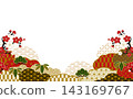 Beautiful Japanese pattern illustration background material 143169767
