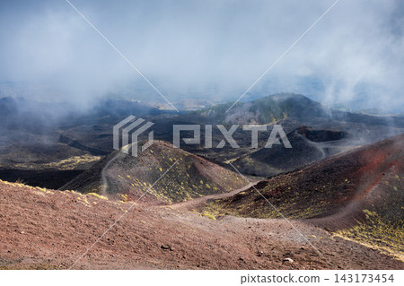 Mount Etna or Etna Volcano near Catania city, Sicily Mount Etna or Etna Volcano near Catania city, Sicily 143173454