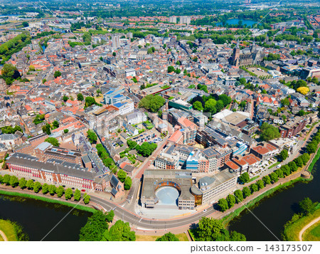Panoramic aerial view above s-Hertogenbosch in Netherlands Panoramic aerial view above s-Hertogenbosch in Netherlands 143173507