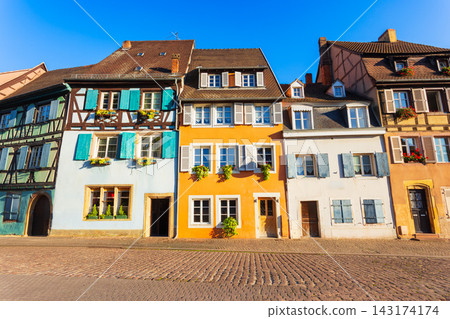 Half timbered houses, Fishmonger District Quai Poissonnerie in Colmar Half timbered houses, Fishmonger District Quai Poissonnerie in Colmar 143174174