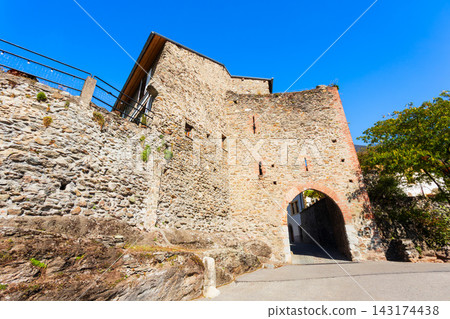 Porte Tarine medieval gate in Conflans, Albertville city in France Porte Tarine medieval gate in Conflans, Albertville city in France 143174438