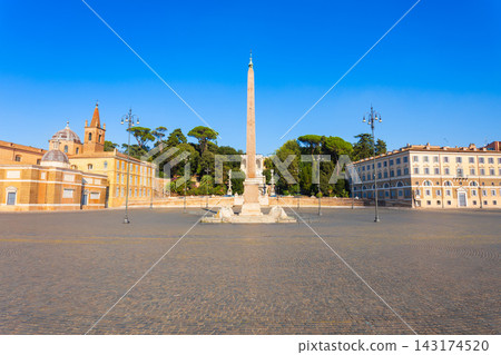 Piazza Popolo square, Flaminio Obelisk, Santa Maria del Popolo church Piazza Popolo square, Flaminio Obelisk, Santa Maria del Popolo church 143174520