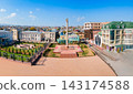 Istaravshan city aerial panoramic view in Tajikistan 143174588