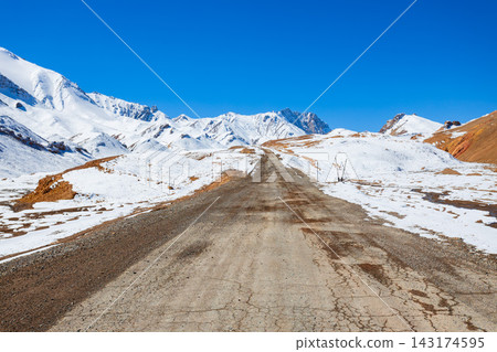 Ak-Baital Pass in the Pamir Mountains in Tajikistan Ak-Baital Pass in the Pamir Mountains in Tajikistan 143174595