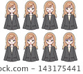 [Office Suit] Female Expression Variation Set (Upper Body & Icons) 143175441