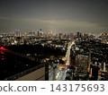 The night view of Tokyo from a high-rise apartment building. 143175693