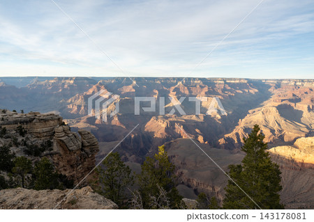 A stunning sunset view of the red rocks at Grand Canyon National Park, Arizona. A stunning sunset view of the red rocks at Grand Canyon National Park, Arizona. 143178081