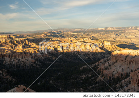Scenic views of red rock and hoodoos at Bryce Canyon National Park in Utah. Scenic views of red rock and hoodoos at Bryce Canyon National Park in Utah. 143178345