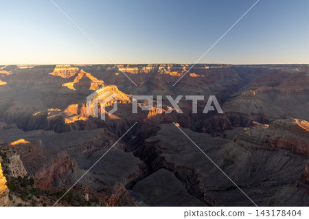 A stunning sunset view of the red rocks at Grand Canyon National Park, Arizona. A stunning sunset view of the red rocks at Grand Canyon National Park, Arizona. 143178404