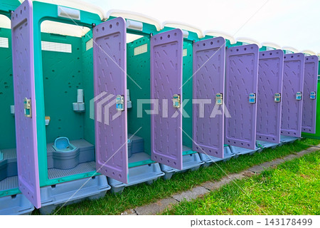 Temporary toilet Temporary toilet 143178499
