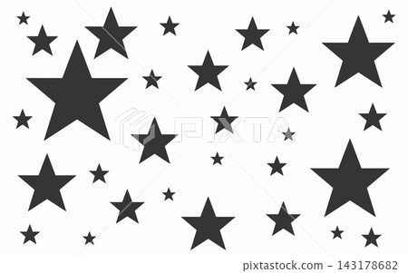 Black Five-Point Stars Pattern Background Vector Illustration Black Five-Point Stars Pattern Background Vector Illustration 143178682