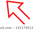 Simple red arrow illustration 143179013