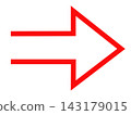 Simple red arrow illustration 143179015