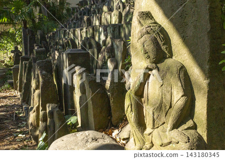 Stone Buddhas bathed in winter sunlight Stone Buddhas bathed in winter sunlight 143180345