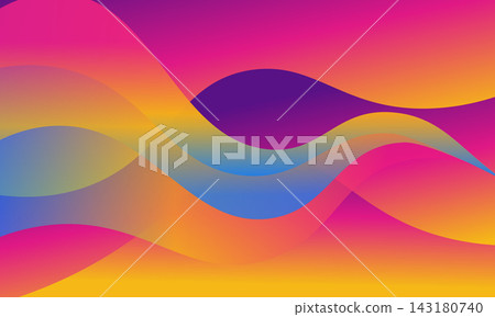 Colorful gradient reflection on wave background. Colorful gradient reflection on wave background. 143180740