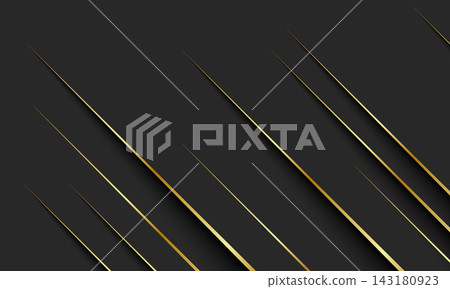 Gold lines with shadow on dark background. Gold lines with shadow on dark background. 143180923