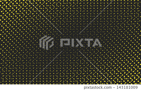 Abstract yellow dots on black background. Abstract yellow dots on black background. 143181009