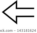 A simple left-pointing arrow 143181624