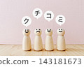 The image of talking about customer reviews 143181673