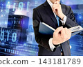Businessmen opening books and business data analysis 143181789