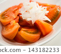 Tomato salad, home cooking, wife's cooking, home-style cooking, our family's taste, lovingly prepared meal, dinner, supper, family dinner table 143182233