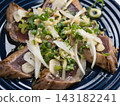 Seared bonito salad, home cooking, wife's cooking, home-style cooking, our family's taste, lovingly prepared meal, dinner, supper, family dinner table 143182241