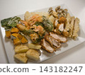 Assorted fried food, home cooking, wife's cooking, home-style cooking, our family's taste, lovingly prepared meal, dinner, supper, family dinner table 143182247