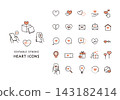 A set of various heart icons A set of various heart icons 143182414