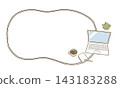 Hand-drawn frame for work-from-home imagery 143183288