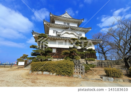 [香川縣] 冬天的丸龜城（現存天守閣和石牆名城） 143183610