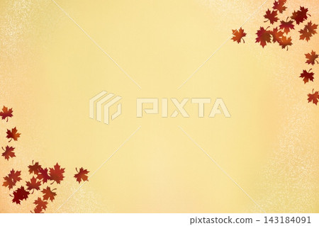 A soft watercolor background with decorative illustrations of autumn leaves. A soft watercolor background with decorative illustrations of autumn leaves. 143184091