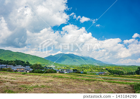 Terraced rice fields of Ikadachi, a scenic spot in the western part of Lake Biwa, Otsu City, Shiga Prefecture Terraced rice fields of Ikadachi, a scenic spot in the western part of Lake Biwa, Otsu City, Shiga Prefecture 143184290