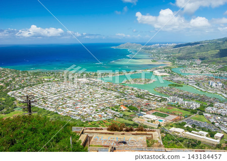 《夏威夷風光》從可可山頂俯瞰夏威夷凱的壯麗景色 《夏威夷風光》從可可山頂俯瞰夏威夷凱的壯麗景色 143184457