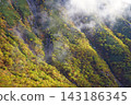 Autumn leaves paint the mountainside: Senjojiki Cirque walking trail 143186345