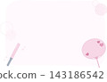 Pink penlight and fan frame illustration background material 143186542