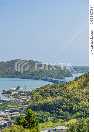 從靜岡縣濱松市三日市眺望鎮風光和奧濱湖景色 從靜岡縣濱松市三日市眺望鎮風光和奧濱湖景色 143187884