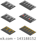 Isometric vector illustration of a parking lot. 143188152