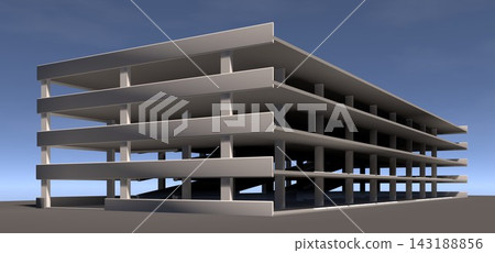 3D illustration of building structure 3D illustration of building structure 143188856