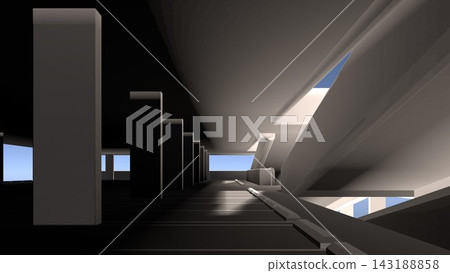 3D illustration of building structure 143188858