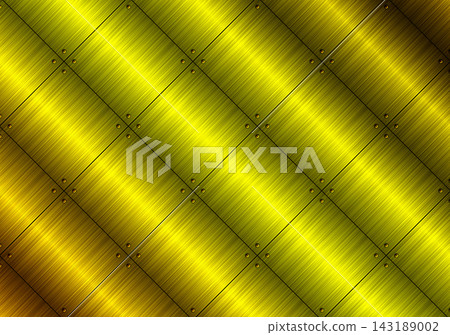 A seamless abstract background material featuring luxurious gold metal tiles. A seamless abstract background material featuring luxurious gold metal tiles. 143189002