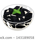Illustration of grass jelly (grass jelly) 143189058
