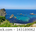 積丹半島美麗的藍色大海和高聳的懸崖 143189062