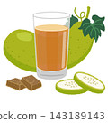 Illustration of winter melon tea 143189143