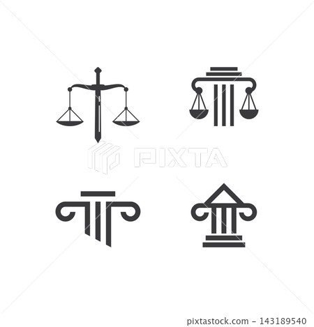 Law and Justice Scales with Pillar Minimalist Law and Justice Scales with Pillar Minimalist 143189540